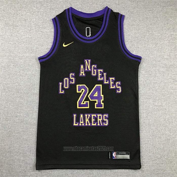 Camiseta Nino Los Angeles Lakers Kobe Bryant #24 Ciudad 2023-24 Negro